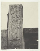 Palais de Karnak, Pilier Devant le Sanctuaire de Granit; Thèbes, 1849/51, printed 1852. Creator: Maxime du Camp.