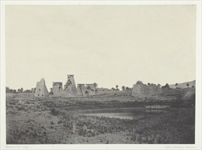 Palais de Karnak, Propylées du Sud; Thèbes, 1849/51, printed 1852. Creator: Maxime du Camp.
