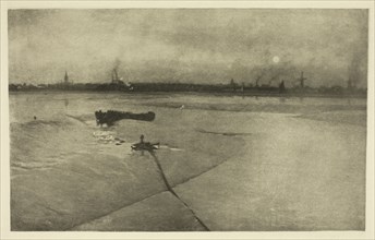 The Last of the Ebb-Great Yarmouth from Breydon, 1887. Creator: Peter Henry Emerson.