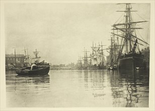 The Peaceful Harbour, 1887. Creator: Peter Henry Emerson.