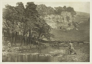 Wolfscote Bridge and Franklyn Rock, Beresford Dale, 1880s. Creator: Peter Henry Emerson.