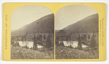 Beaver Lake, Conejos Cañon, Colorado, 9.000 feet above sea-level, and 30 miles from mouth..., 1874. Creator: Tim O'Sullivan.