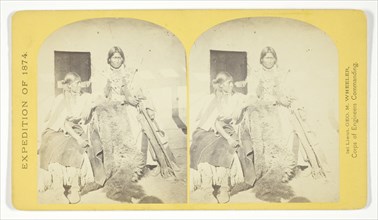 Jicarilla Apache Brave and Squaw, lately wedded. Abiquiu Agency, New Mexico, 1874. Creator: Tim O'Sullivan.