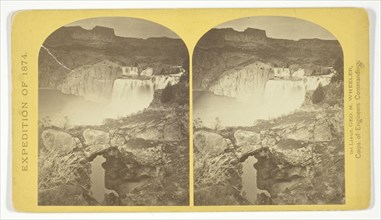 Shoshone Falls, Snake River, Idaho. Gorge and natural bridge, in the fore-ground, 1874. Creator: Tim O'Sullivan.