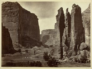 Cañon de Chelle, Walls of the Grand Cañon, about 1200 feet in height, 1873. Creator: Tim O'Sullivan.