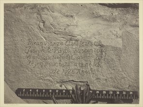 Historic Spanish Record of the Conquest, South Side of Inscription Rock, N.M., 1873. Creator: Tim O'Sullivan.
