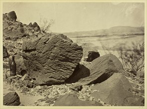 Rock Carved by Drifting Sand, Below Fortification Rock, Arizona, 1871. Creator: Tim O'Sullivan.