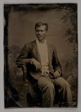 Untitled (Portrait of a Seated Man), 1875. Creator: Unknown.