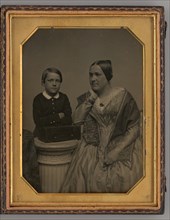 Untitled (Portrait of a Woman and a Boy), 1855. Creator: Unknown.