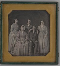Untitled (Portrait of Four Women and One Man), 1847. Creator: Unknown.