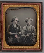 Untitled [two cobblers], 1853.  Creator: Unknown.