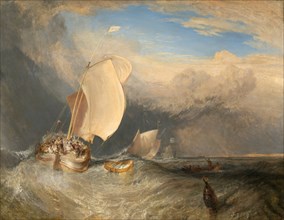 Fishing Boats with Hucksters Bargaining for Fish, 1837/38. Creator: JMW Turner.