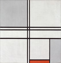 Composition (No. 1) Gray-Red, 1935. Creator: Piet Mondrian.