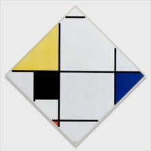 Lozenge Composition with Yellow, Black, Blue, Red, and Gray, 1921. Creator: Piet Mondrian.
