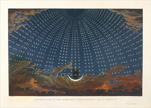 The Hall of Stars in the Palace of the Queen of the Night ..., 1847-49. Creator: Karl Friedrich Thiele.