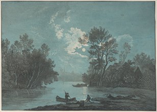 Fishermen by Moonlight, ca. 1750-1800. Creator: Claude-Joseph Vernet.