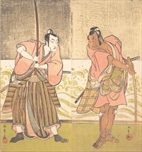 The Actor Sakata Hangoro II and the Actor Matsumoto Koshiro IV, late 18th century. Creator: Shunsho.