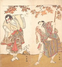The Actors Ichimura Uzaemon and Arashi Sangoro, ca. 1773. Creator: Shunsho.