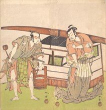 The Actor Otani Hiroji III and the Actor Onoe Kikugoro I, ca. 1778. Creators: Shunsho, Otani Hiroemon.
