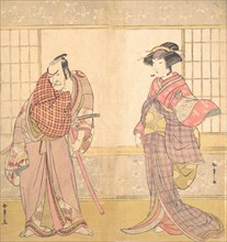 The Fifth Ichikawa Danjuro as a Man Standing in a Room, ca. 1780. Creator: Shunsho.