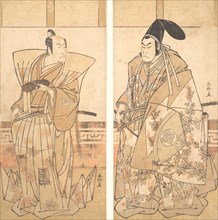 Two Actors Dressed in Ceremonial Costumes, ca. 1787. Creator: Katsukawa Shunko.