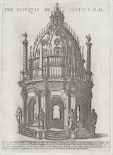 Catafalque for Pope Sixtus V, 1591. Creator: Giovanni Maggi.