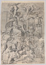 The Descent from the Cross, 1550-1600. Creator: Giovanni Battista Cavalieri.