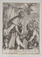 Saint Louis giving alms to the poor, 1735. Creator: Giovanni Francesco Braccioli.