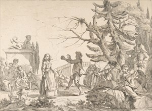 Impromtu Dance (Le Bal improvisé), 1742. Creator: Jean-Baptiste-Marie Pierre.