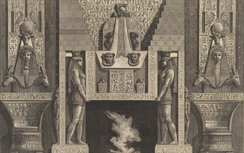 Chimneypiece in the Egyptian style..., 1769. Creator: Giovanni Battista Piranesi.