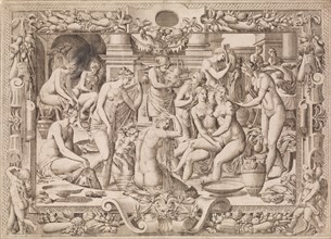Women Bathing, 1535-55. Creator: Jean Mignon.