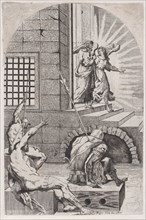 Saint Peter being released from prison by the angel, 1650-70. Creator: Girolamo Pedrignani.