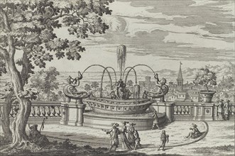 Fontana di Belvedere á Frascati..., 1691 or after. Creator: Giovanni Battista Falda.