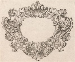 Design for a Cartouche, Plate 3 from 'Neü inventierte sehr dienstiche Schil..., Printed ca. 1750-56. Creator: Jeremias Wachsmuth.