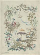 Chinoiserie from Nouvelle Suite de Cahiers Arabesques Chinois, 1790-99. Creator: Jean-Baptiste Pillement.