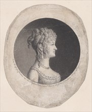 Portrait of a woman to right, 1786-93. Creator: Gilles Louis Chrétien.