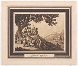 Soldiers Marching, April 1, 1798. Creator: Heinrich Schutz.