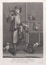 Dgi-Guerdgi Albanois, qui porte au Bezestein des Foyes de Mouton pour nourrir les Chats..., 1714-15. Creator: Unknown.