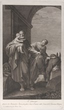 Saint Joseph carrying the Christ Child on the flight into Egypt, 1760-1800. Creator: Giuliano Traballesi.