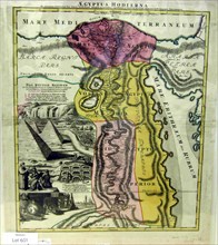 Aegyptus Hodierna, Map of Egypt, ca. 1720. Creator: Johann Baptista Homann.
