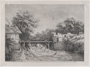 The Watermill, after a painting by Ruisdaël, 1782. Creator: Jean-Jacques de Boissieu.