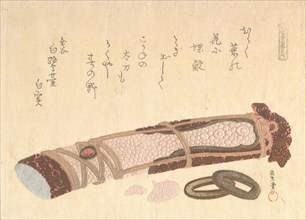 “Hilt of a Sword,” from the series of Seven Prints for the Shofudai Poetry Circle , 1810s. Creator: Kubo Shunman.