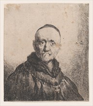 Bust of an Old Man, Frontal, 17th century. Creator: Jan Lievens.