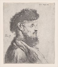Bust of a Man with a Fur Cap, 17th century. Creator: Jan Lievens.