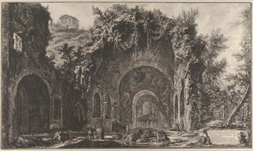 View of the fountainhead and the Grotto of Egiria outside the Porta Capena, 1760-78. Creator: Giovanni Battista Piranesi.