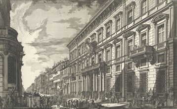 View along the Via del Corso of the Palazzo dell'Accademia..., ca. 1750-78. Creator: Giovanni Battista Piranesi.