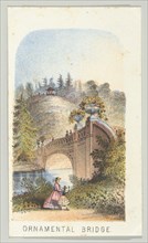 Ornamental Bridge, from the series, Views in Central Park, New York, Part 2, 1864. Creator: Louis Prang.