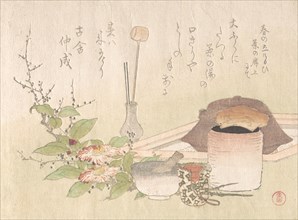 Set of Utensils for the Tea Ceremony, 19th century. Creator: Kubo Shunman.