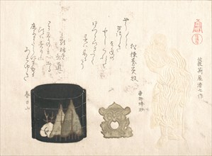Inro and Two Netsuke, 19th century. Creator: Kubo Shunman.
