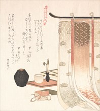 Screen and Utensils for the Incense Ceremony, 19th century. Creator: Kubo Shunman.